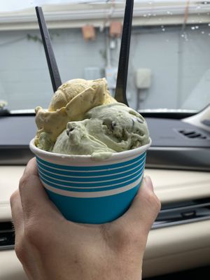 Lemon poppyseed/mint chip both delicious    at Melt in North Myrtle Beach