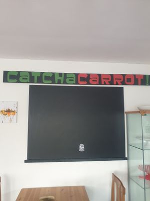 Interior sign at Catchacarrot Vegan in Ardfern