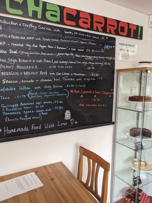 Menu July 2021 at Catchacarrot Vegan in Ardfern