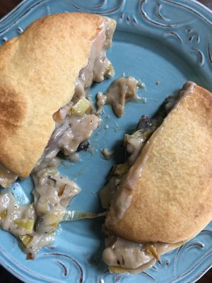 Delicious mushroom pie  at Claudes Kitchen in Christchurch