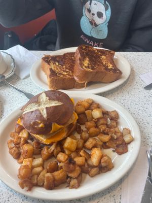 Sausage egg and cheese at The Lindenhurst Diner in Lindenhurst