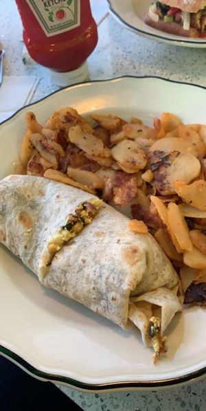 Breakfast burrito with tofu, beans, etc. at The Lindenhurst Diner in Lindenhurst