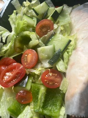 Salad that come with the Impossible Gyro (total: $17.95) at The Lindenhurst Diner in Lindenhurst