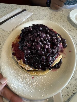 Vegan blueberry pancakes  at The Lindenhurst Diner in Lindenhurst
