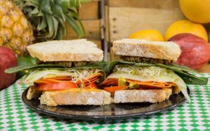 Veggie club Panini at NutraHappy in Mexico City