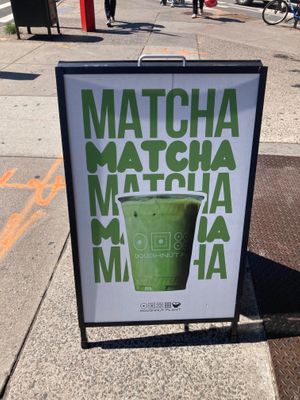 Placard at Doughnut Plant - Flatbush in Brooklyn