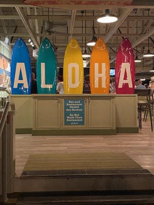 A Vibrant Entrance  at Lava Lava Beach Club in Waikoloa