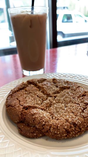 Vegan gingersnap and oat milk iced chai at Flying M Coffee in Boise
