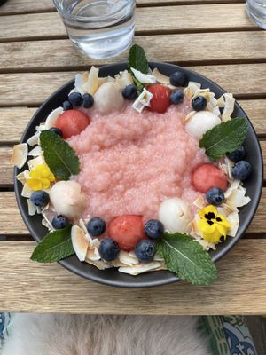 Watermelon 🍉 sago-delicious   at Boneless Vegetarian Cafe in Bermagui