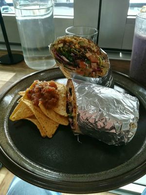 Burrito at Boneless Vegetarian Cafe in Bermagui