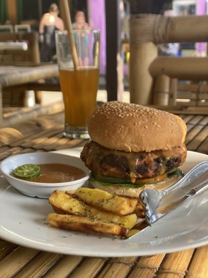 Tasty burger   at Mama's Garden - Maybe closed in 