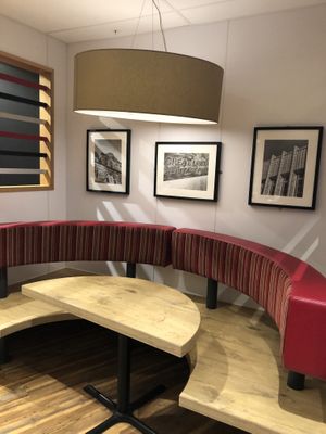 Inside seating  at Greggs - Pentagon Shopping in Chatham