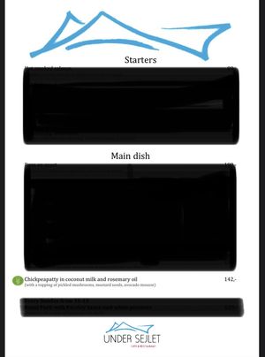 Main dish at Under Sejlet in Aabenraa