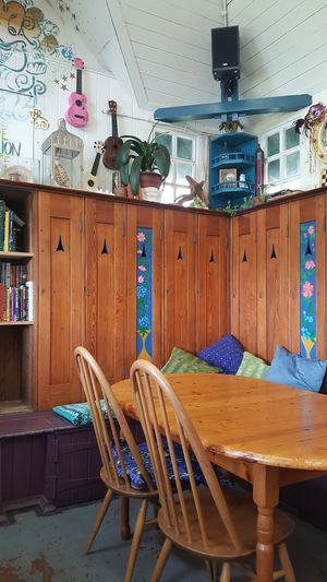 Seating at The Pavilion Cafe in Edinburgh