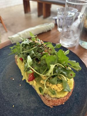 Vegan avocado toast  at The Loft - Uluwatu in Pecatu