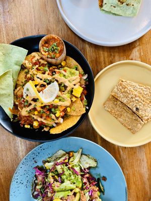 Vegan Nachos, wrap, side of tempeh   at The Loft - Uluwatu in Pecatu