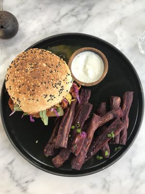 Jackfruit Burger at The Loft - Uluwatu in Pecatu
