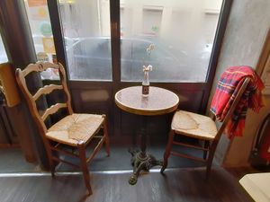 There are lovely seating areas at gaia`s at Gaïa Coffee House in Lyon