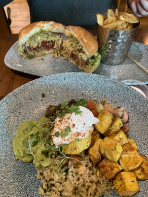 Modern Burrito Bowl and the Beetroot and Quinoa Burger! at LGW - Sonoma - NT  in Horley