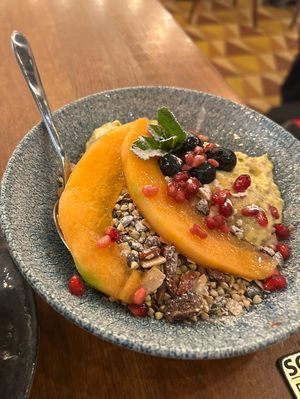 Lovely breakfast at Sonoma at Gatwick airport NT. table service and vegan options and plant milk.   at LGW - Sonoma - NT  in Horley