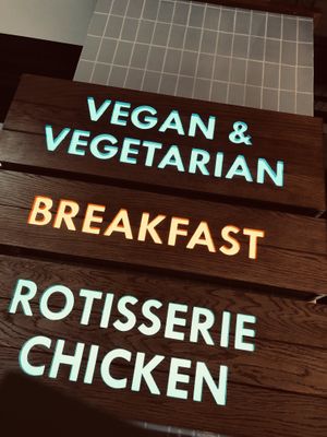 Proudly displaying vegan options at LGW - Sonoma - NT  in Horley