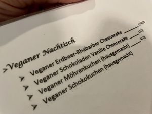 vegan dessert at Pizzeria Trattoria Sorrentino in Cologne