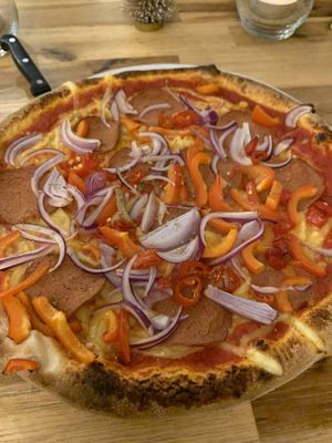 Salamipizza  at Pizzeria Trattoria Sorrentino in Cologne