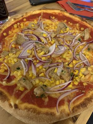 Pizza mit Chicken  at Pizzeria Trattoria Sorrentino in Cologne