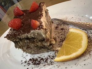 tiramisu vegan  at Pizzeria Trattoria Sorrentino in Cologne