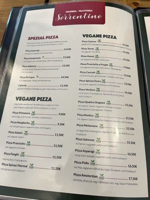 Big vegan menue  at Pizzeria Trattoria Sorrentino in Cologne