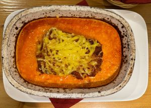 Vegan lasagna at Pizzeria Trattoria Sorrentino in Cologne