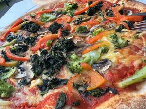 vegan pizza  at Pizzeria Trattoria Sorrentino in Cologne