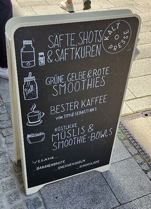 Menu at KALTPRESSE in Cologne