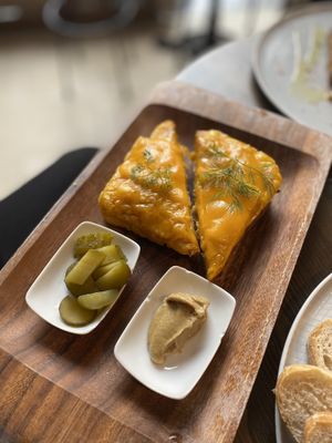 Grilled cheese toast at Eqvilibrivm Cafe in Barcelona