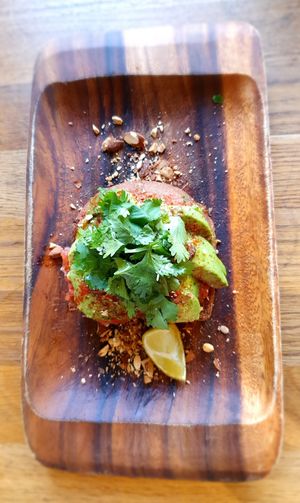 Avocado toast at Eqvilibrivm Cafe in Barcelona