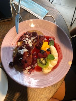 Pancakes  at Eqvilibrivm Cafe in Barcelona