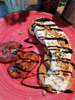 Gluten free buckwheat creamy pancakes at Eqvilibrivm Cafe in Barcelona