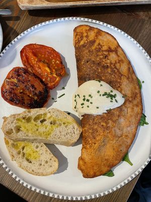 Chickpeas tortilla  at Eqvilibrivm Cafe in Barcelona