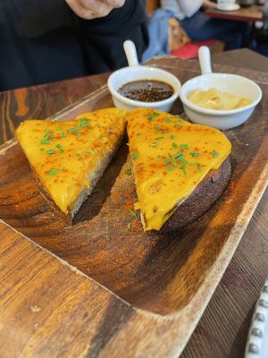 Cheese toast  at Eqvilibrivm Cafe in Barcelona