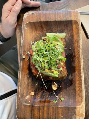 Avocado toast  at Eqvilibrivm Cafe in Barcelona