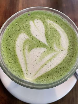 Matcha latte  at Eqvilibrivm Cafe in Barcelona