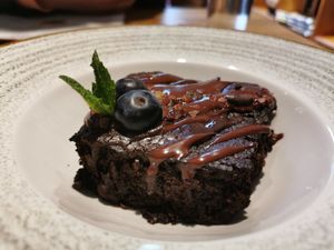 Brownie at Eqvilibrivm Cafe in Barcelona