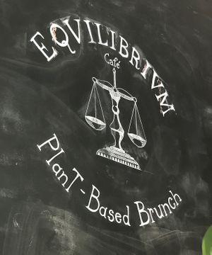 Cool sign!  at Eqvilibrivm Cafe in Barcelona