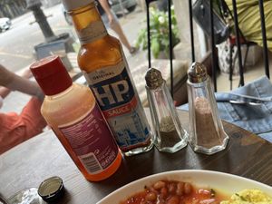 I asked for some sauces to help and maybe they helped a bit    at Eqvilibrivm Cafe in Barcelona