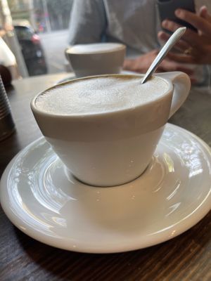 Oat cappucino  at Eqvilibrivm Cafe in Barcelona