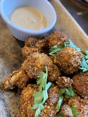 Cauliflower crispy spicy wings   at Eqvilibrivm Cafe in Barcelona