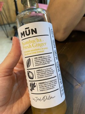 Ginger kombucha from the region - delicious   at Eqvilibrivm Cafe in Barcelona