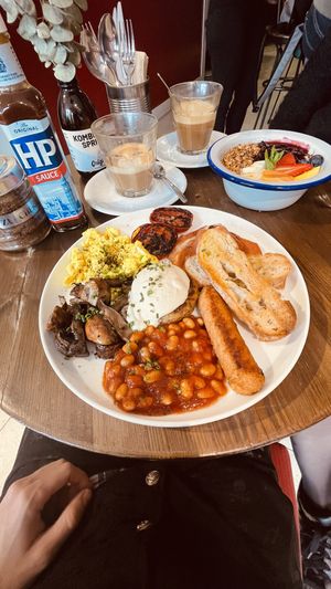Vegan full English breakfast/ açai bowl  at Eqvilibrivm Cafe in Barcelona