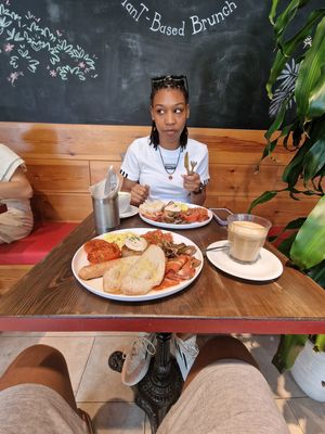 Full breakfast- all plant based   at Eqvilibrivm Cafe in Barcelona