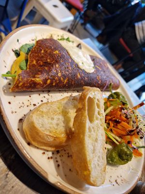 The vegan egg at Eqvilibrivm Cafe in Barcelona